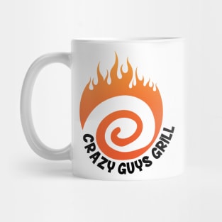 Crazy Guys Grill Flame Black Mug